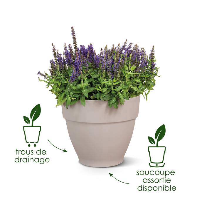 vibia campana rond 25cm blanc soie